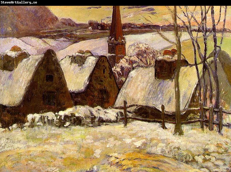 Paul Gauguin Breton Village in the Snow